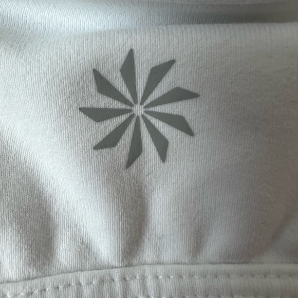Athleta size medium white double strap, sports bra with removable cups EUC - Picture 2 of 6